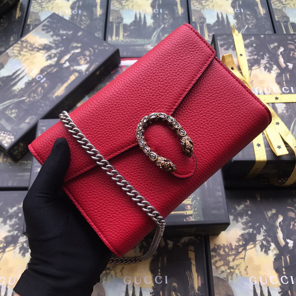 401231 Dionysus mini leather chain bag, Women's Wallets & Small Accessories