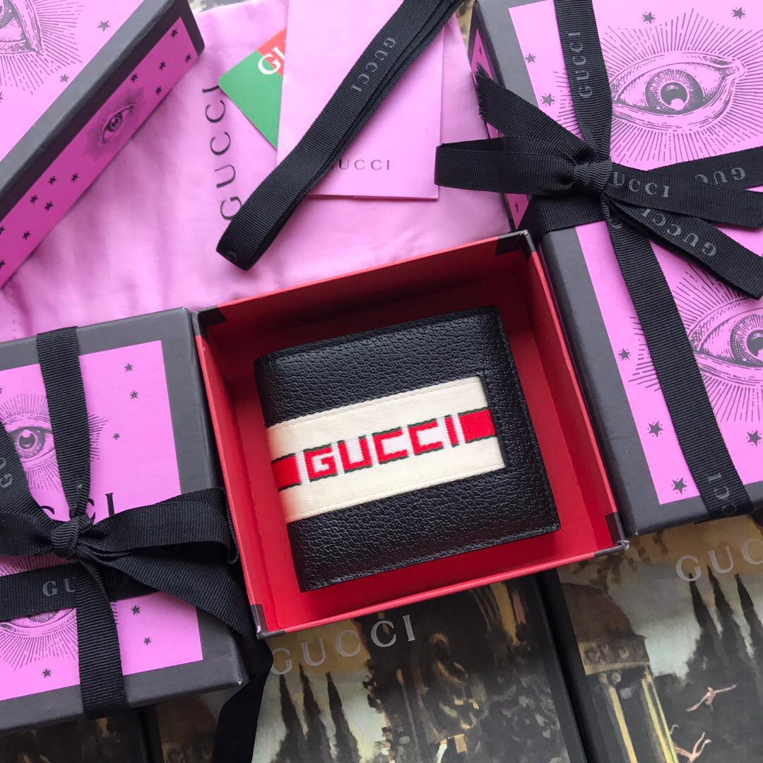 408827 Gucci stripe leather wallet, Men's Wallets & Small Accessories