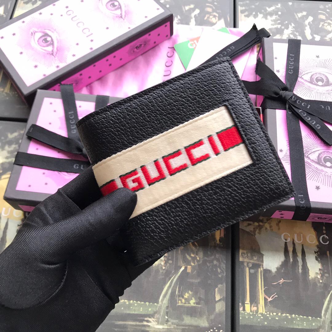 408827 Gucci stripe leather wallet, Men's Wallets & Small Accessories