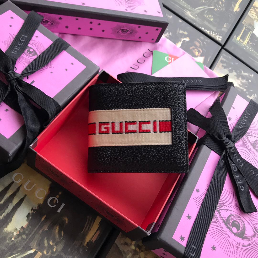 408827 Gucci stripe leather wallet, Men's Wallets & Small Accessories