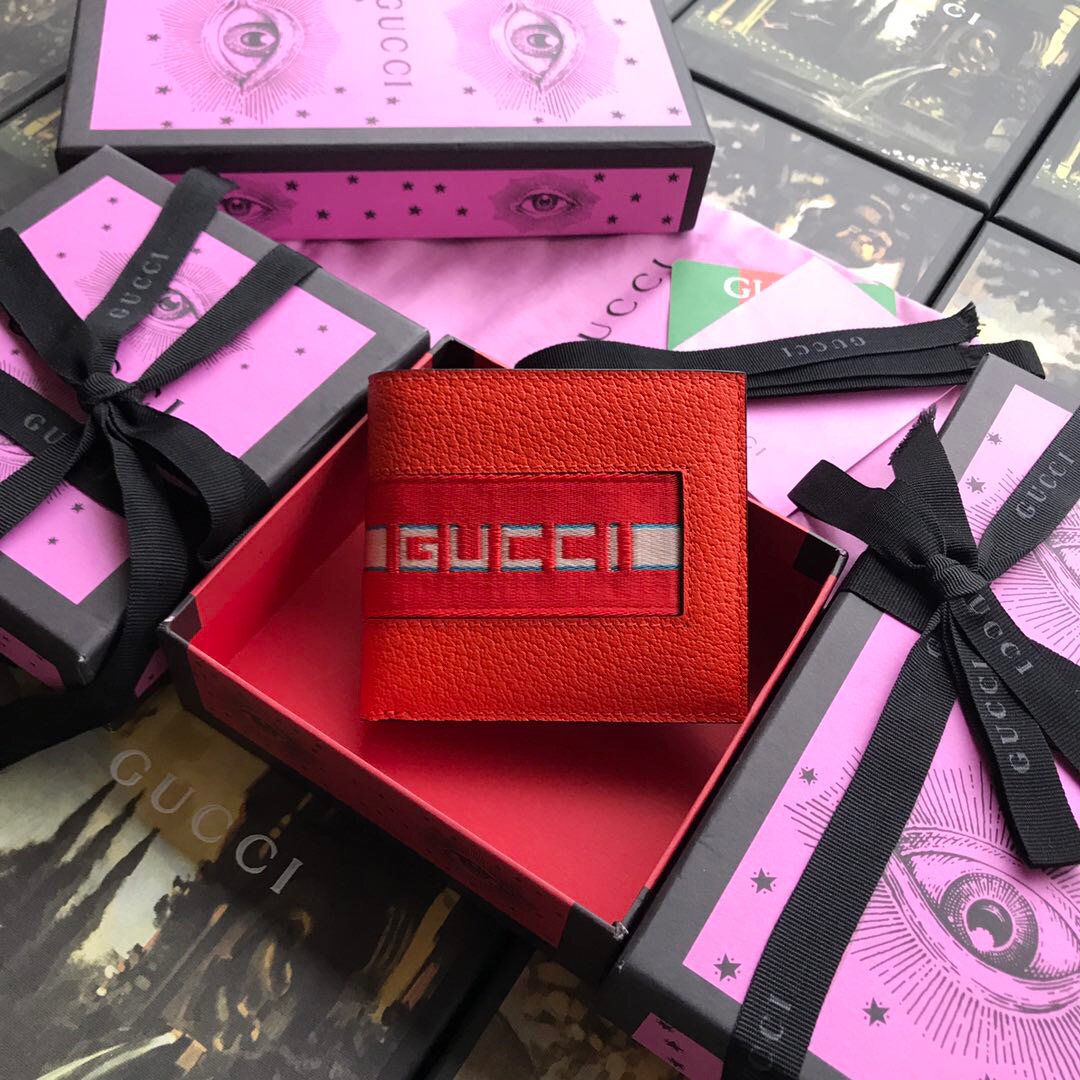 408827 Gucci stripe leather wallet, Men's Wallets & Small Accessories
