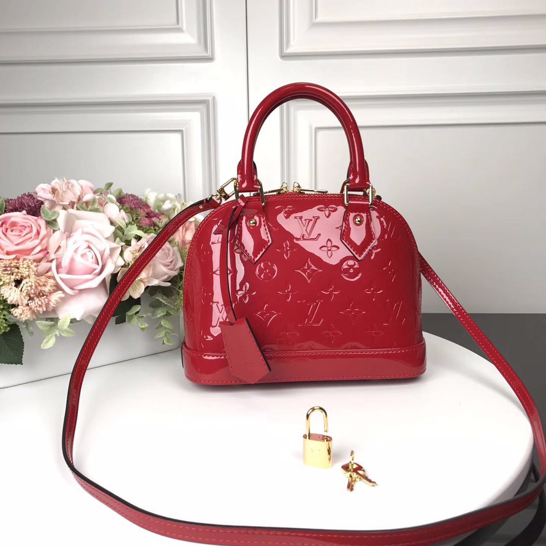 M90174 ALMA BB, Leather Handbag, Louis Vuitton LV