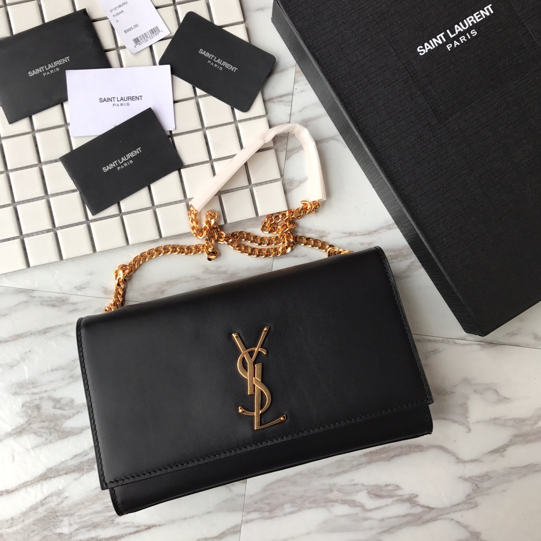 364021 KATE MEDIUM IN GRAIN DE POUDRE EMBOSSED LEATHER YSL Saint Laurent