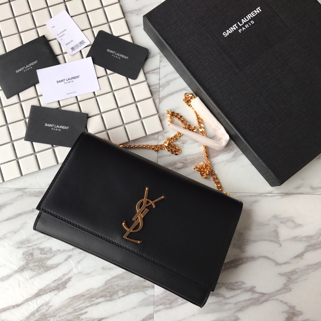 364021 KATE MEDIUM IN GRAIN DE POUDRE EMBOSSED LEATHER YSL Saint Laurent