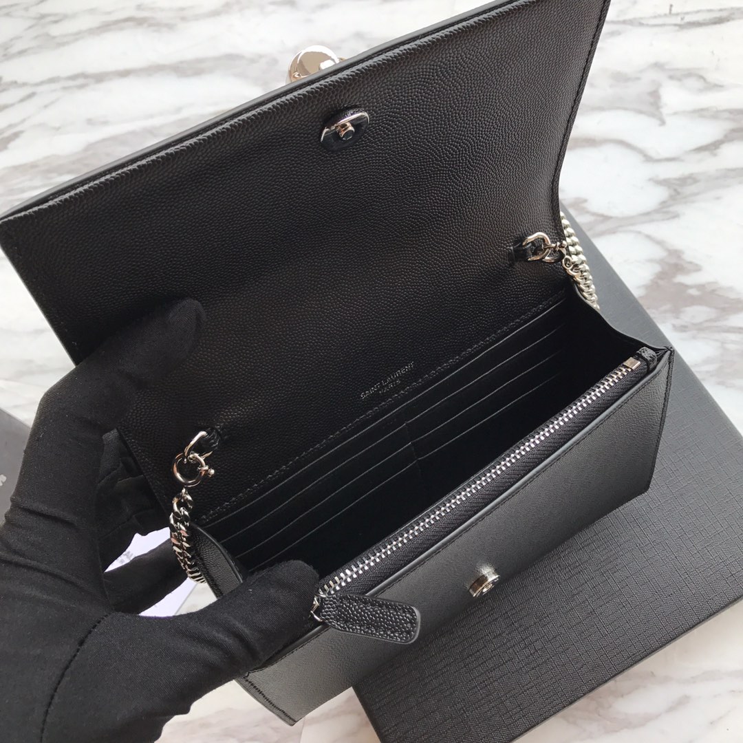 474366 KATE SMALL BAG WITH TASSEL IN GRAIN DE POUDRE EMBOSSED LEATHER, YSL Saint Laurent