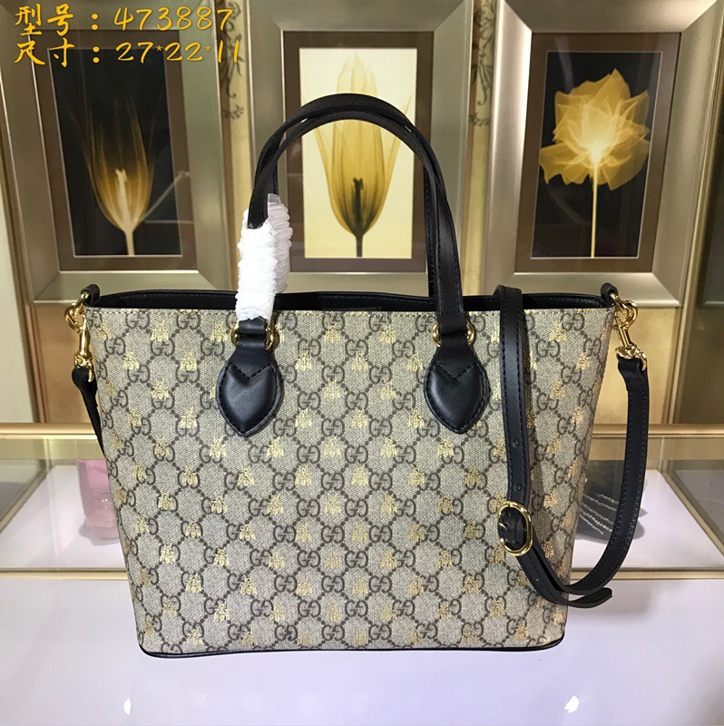 473887 GG Supreme bees tote, Gucci Women's Totes