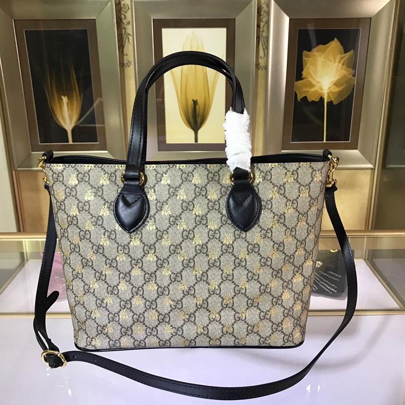 473887 GG Supreme bees tote, Gucci Women's Totes