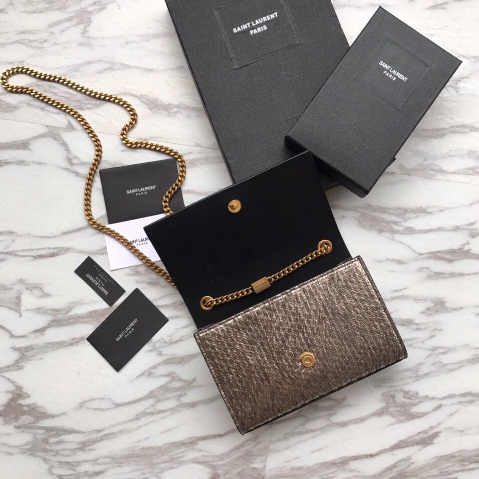 469390 KATE SMALL IN STARDUST PYTHON AND FLUORESCENT YSL, YSL Saint Laurent