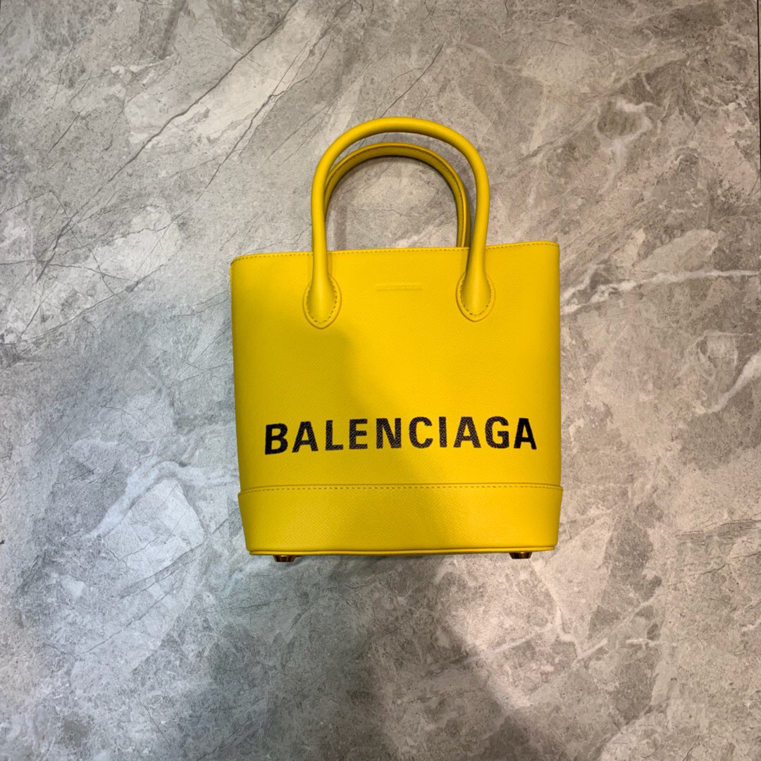 VILLE TOTE XXS, Handle Bag in white small grain leather, BALENCIAGA HANDBAG