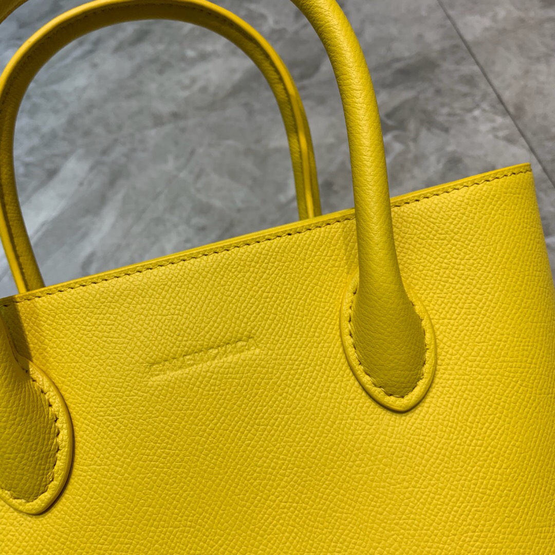 VILLE TOTE XXS, Handle Bag in white small grain leather, BALENCIAGA HANDBAG