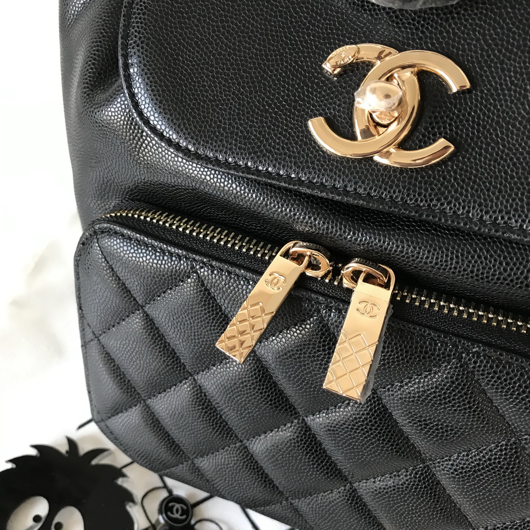 Chanel Backpack, Calfskin, 9.8 X 9.6 X 6.7 IN, A93748