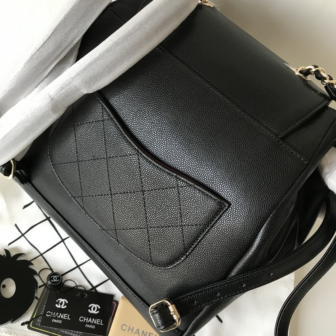 Chanel Backpack, Calfskin, 9.8 X 9.6 X 6.7 IN, A93748