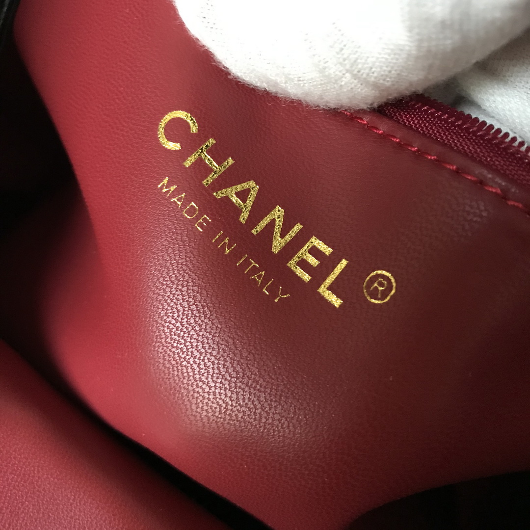 Chanel Backpack, Calfskin, 9.8 X 9.6 X 6.7 IN, A93748