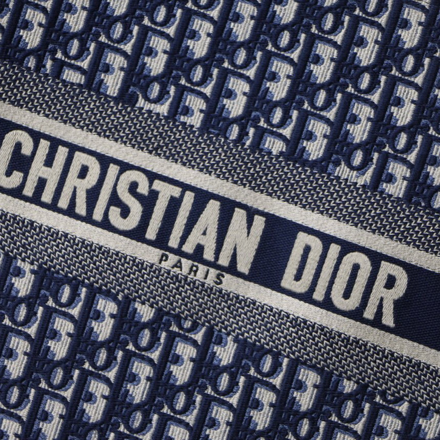 BLUE DIOR BOOK TOTE DIOR OBLIQUE BAG