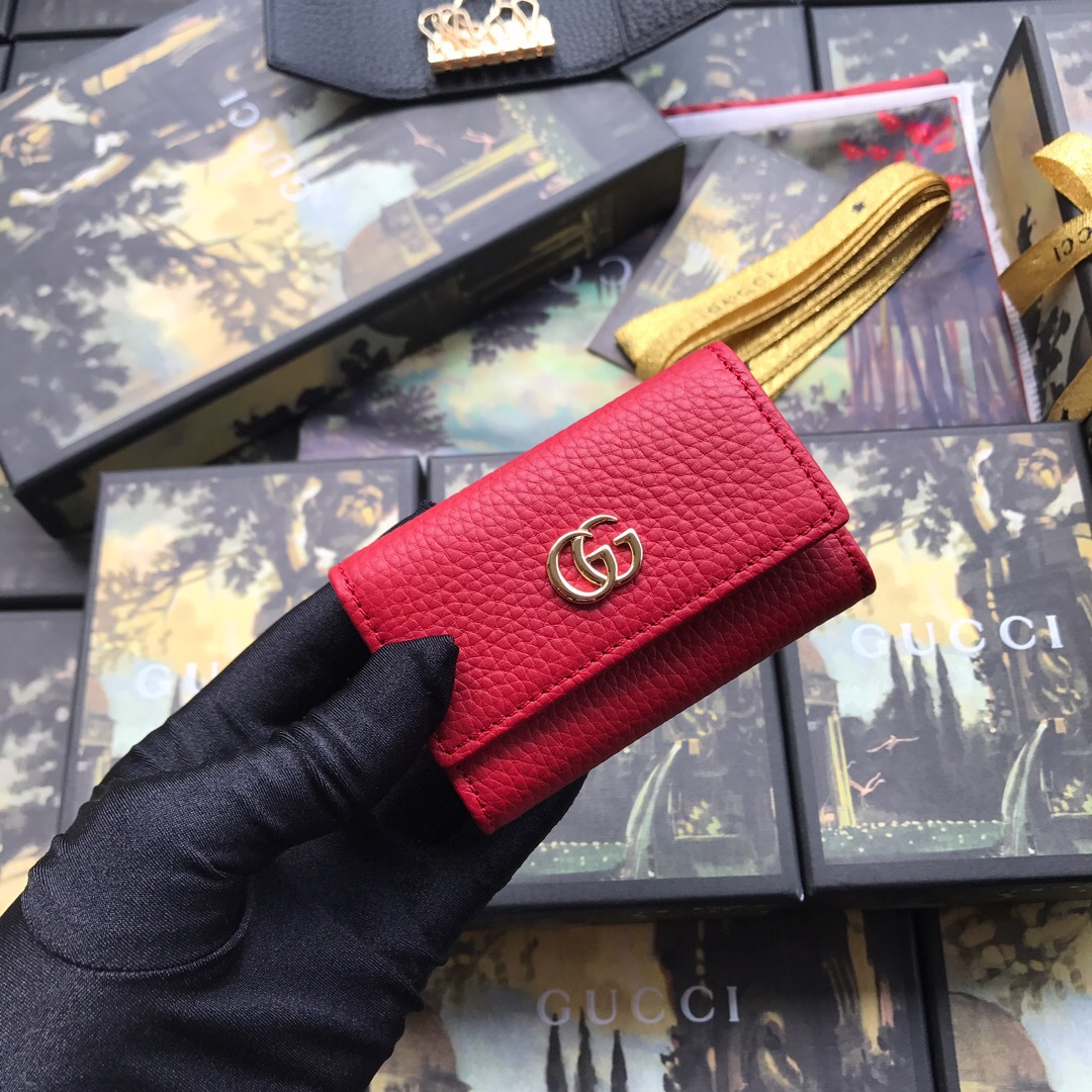 456118 GG Marmont leather key case, Women's Keyrings & Keycases