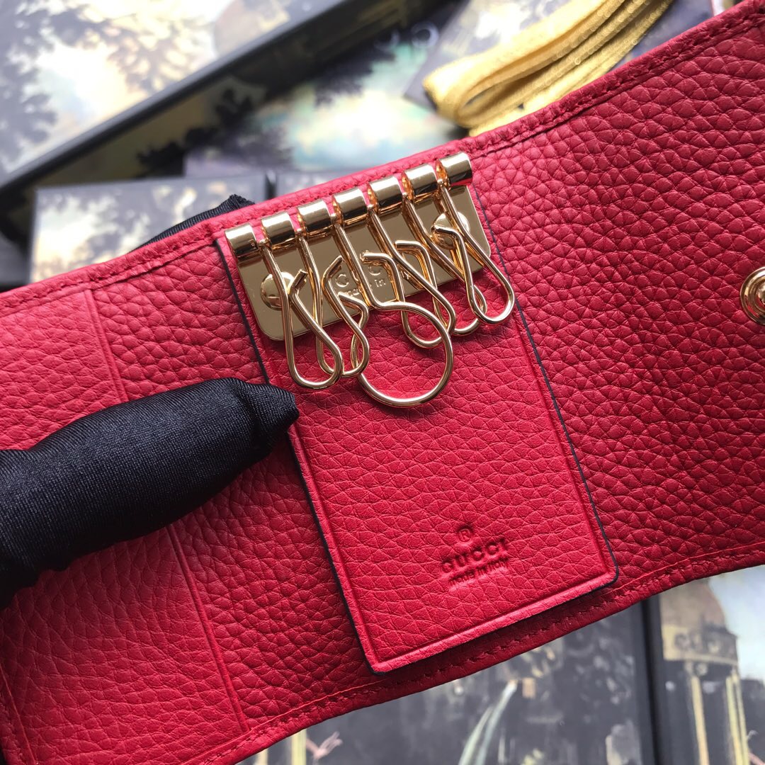 456118 GG Marmont leather key case, Women's Keyrings & Keycases