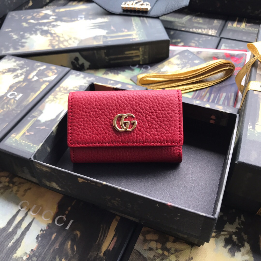456118 GG Marmont leather key case, Women's Keyrings & Keycases