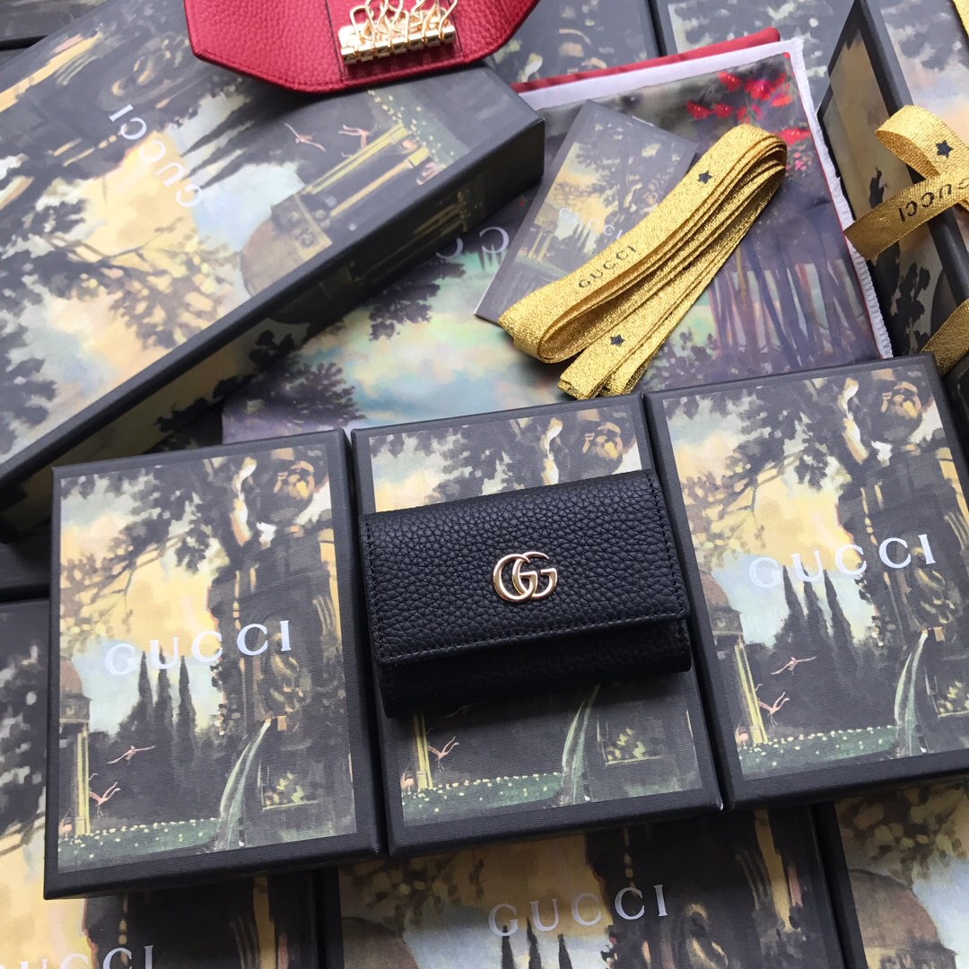 456118 GG Marmont leather key case, Women's Keyrings & Keycases