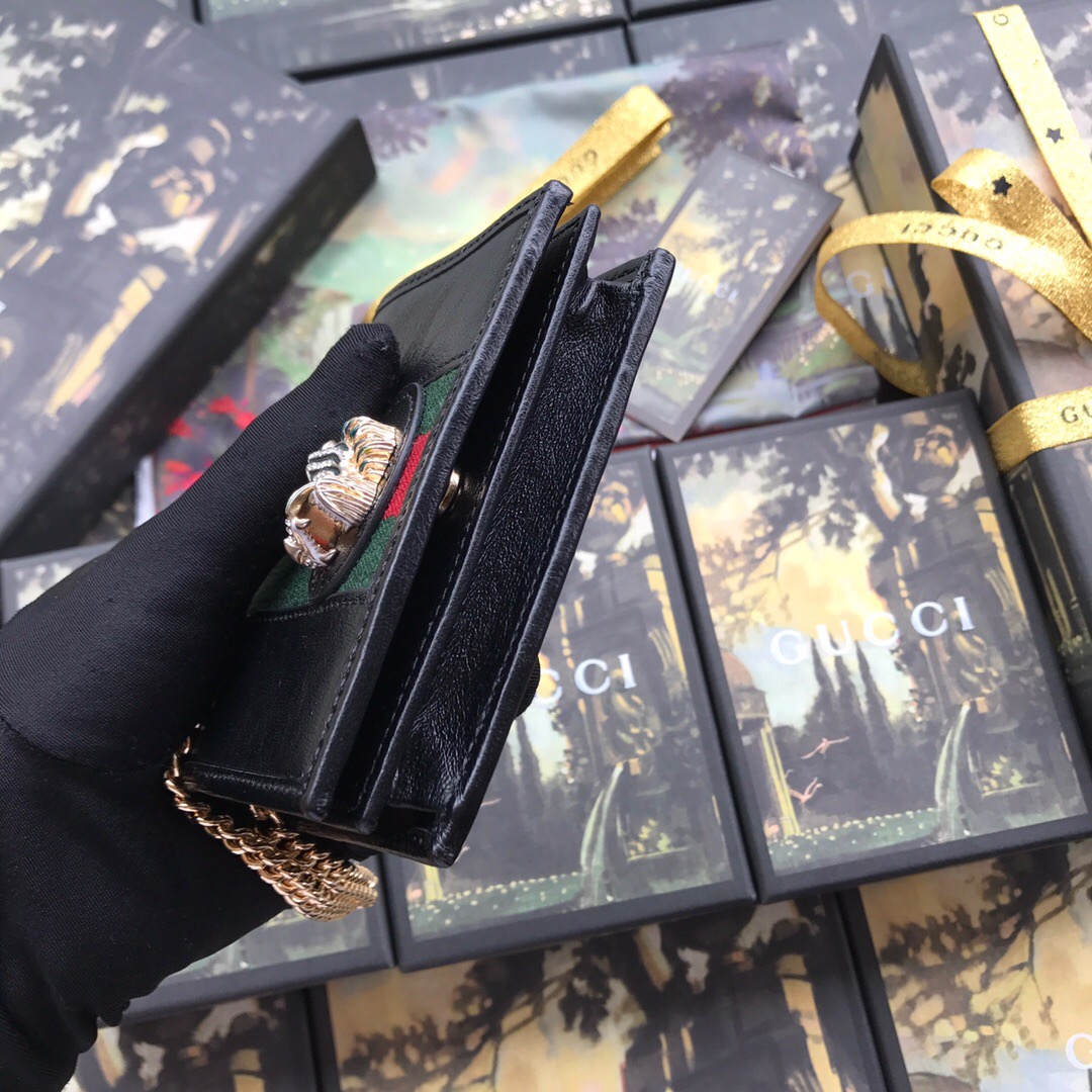 573790 Rajah chain card case wallet, GUCCI Women's Wallets & Small Accessories
