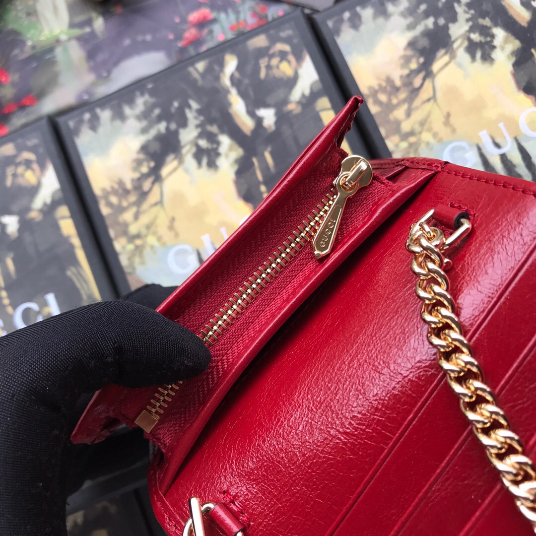 573790 Rajah chain card case wallet, GUCCI Women's Wallets & Small Accessories