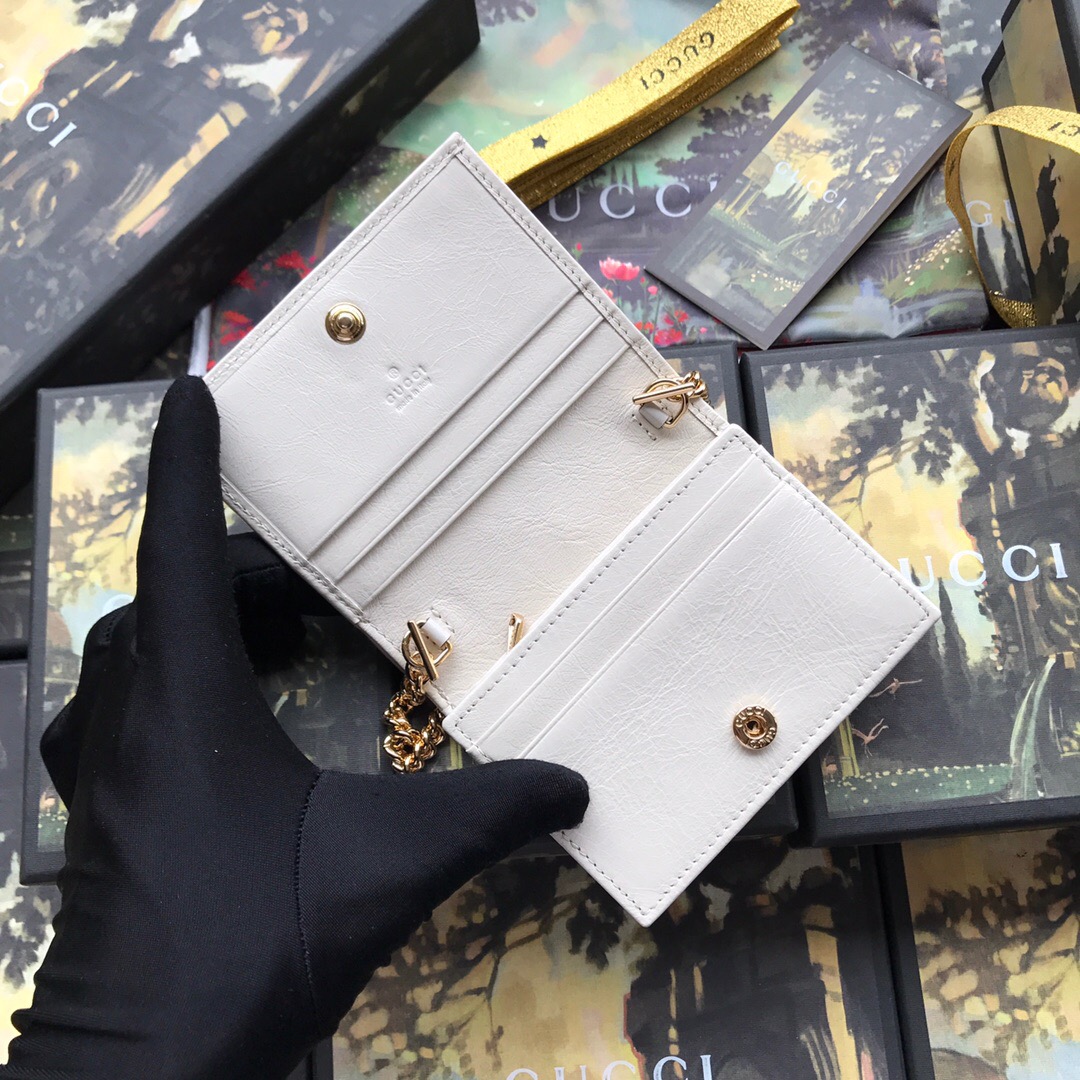 573790 Rajah chain card case wallet, GUCCI Women's Wallets & Small Accessories