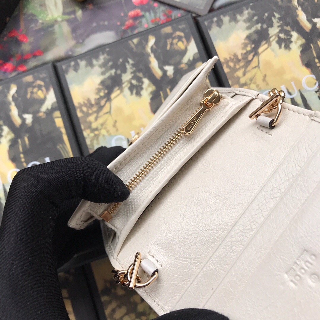 573790 Rajah chain card case wallet, GUCCI Women's Wallets & Small Accessories