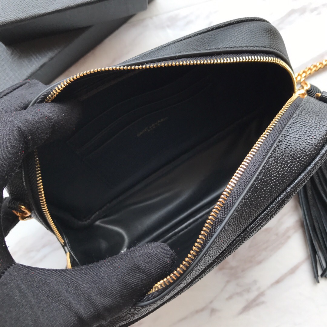 585040, LOU MINI BAG IN QUILTED GRAIN DE POUDRE EMBOSSED LEATHER, YSL Saint Laurent