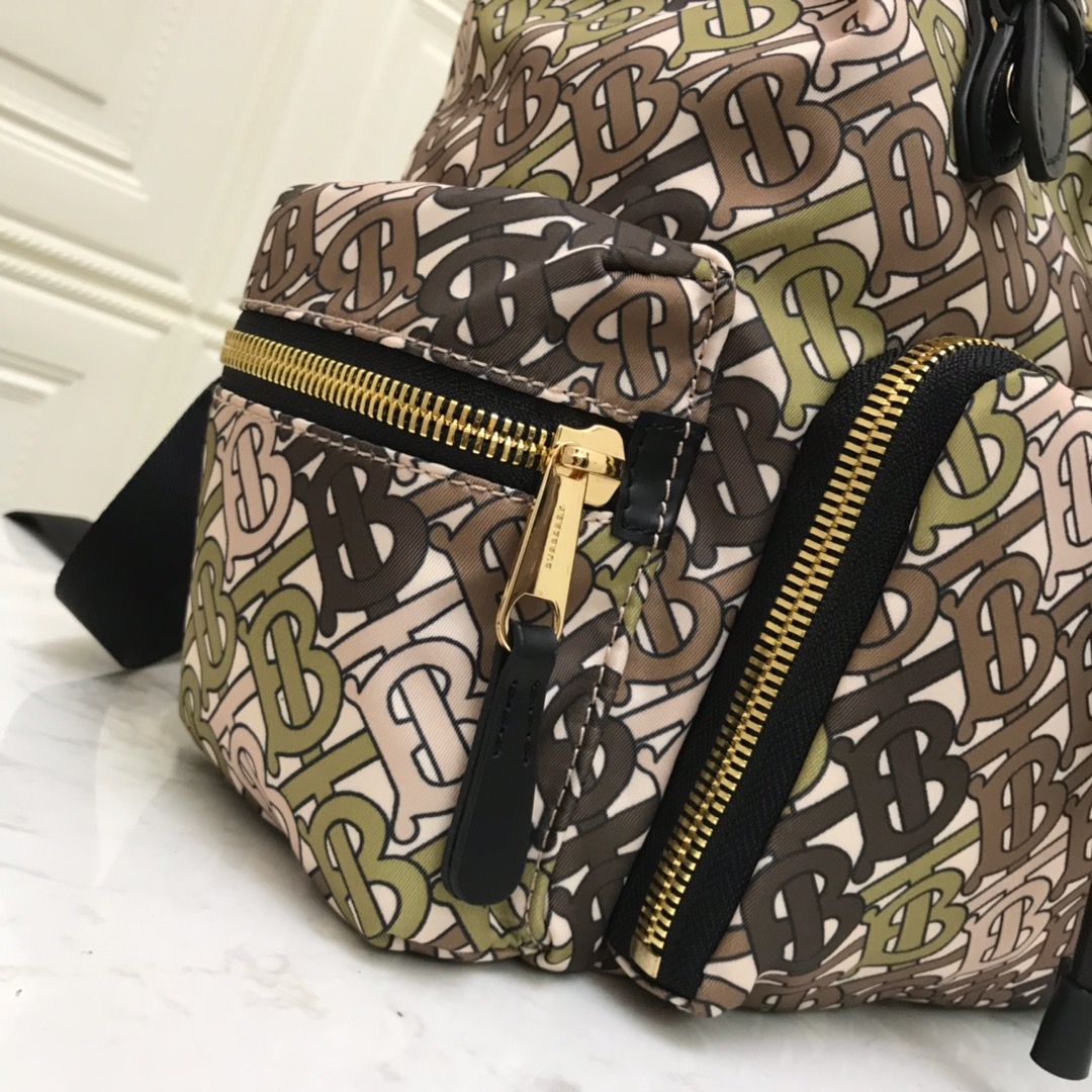 80118051 The Medium Rucksack in Monogram Print Nylon, BURBERRY BACKPACKS