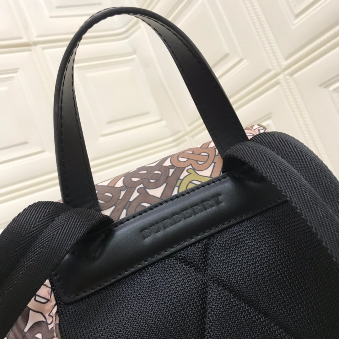 80118051 The Medium Rucksack in Monogram Print Nylon, BURBERRY BACKPACKS