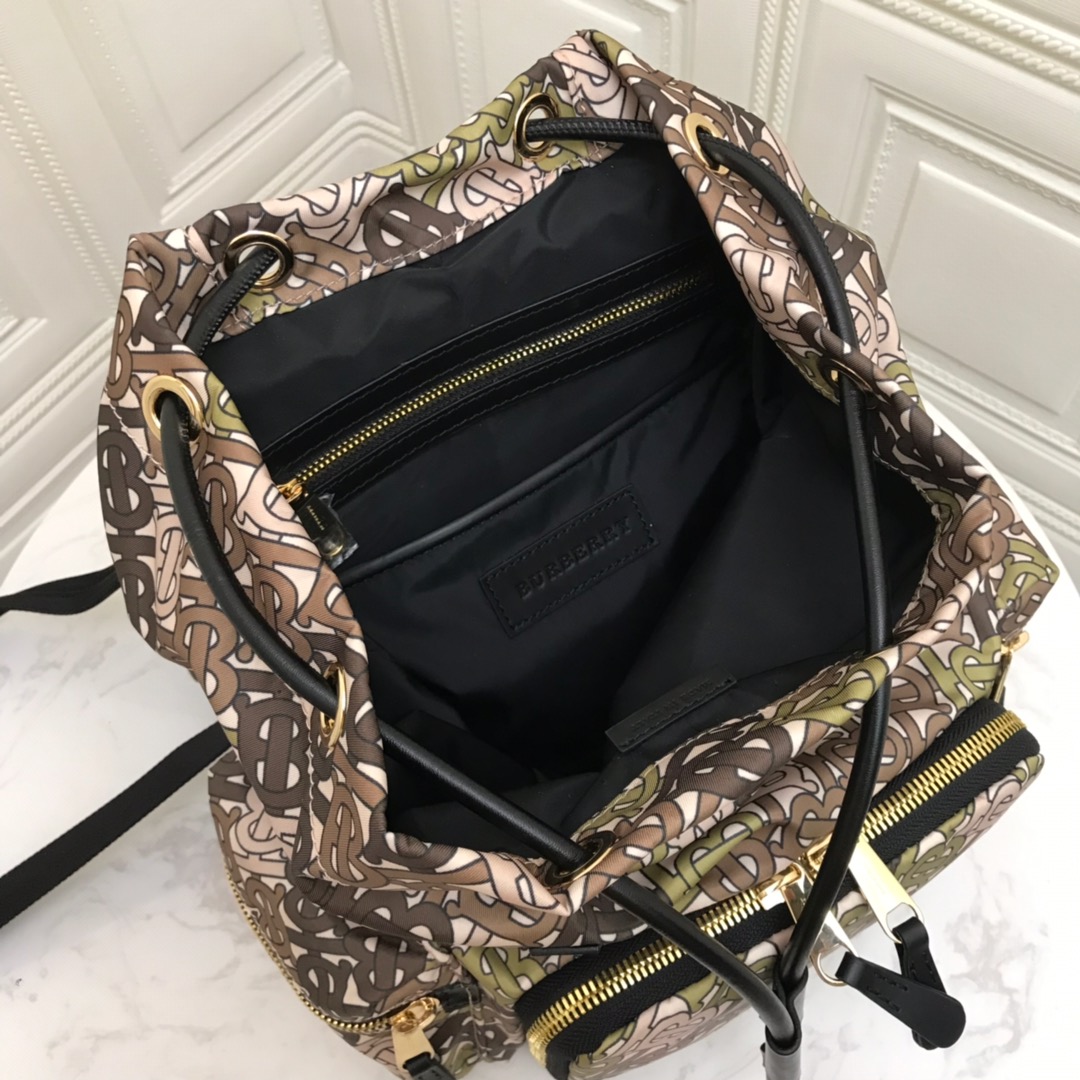 80118051 The Medium Rucksack in Monogram Print Nylon, BURBERRY BACKPACKS