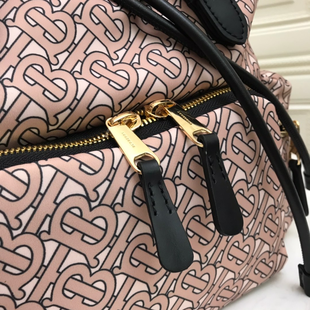 The Medium Rucksack in Monogram Print Nylon, BURBERRY BACKPACKS