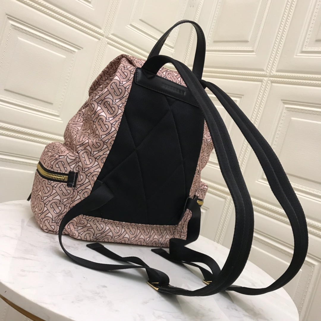 The Medium Rucksack in Monogram Print Nylon, BURBERRY BACKPACKS