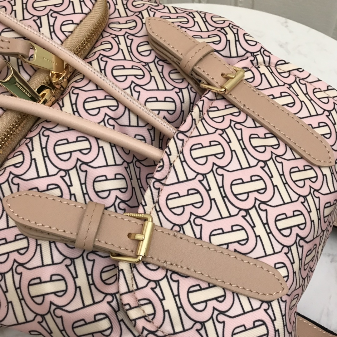 The Medium Rucksack in Monogram Print Nylon, BURBERRY BACKPACKS