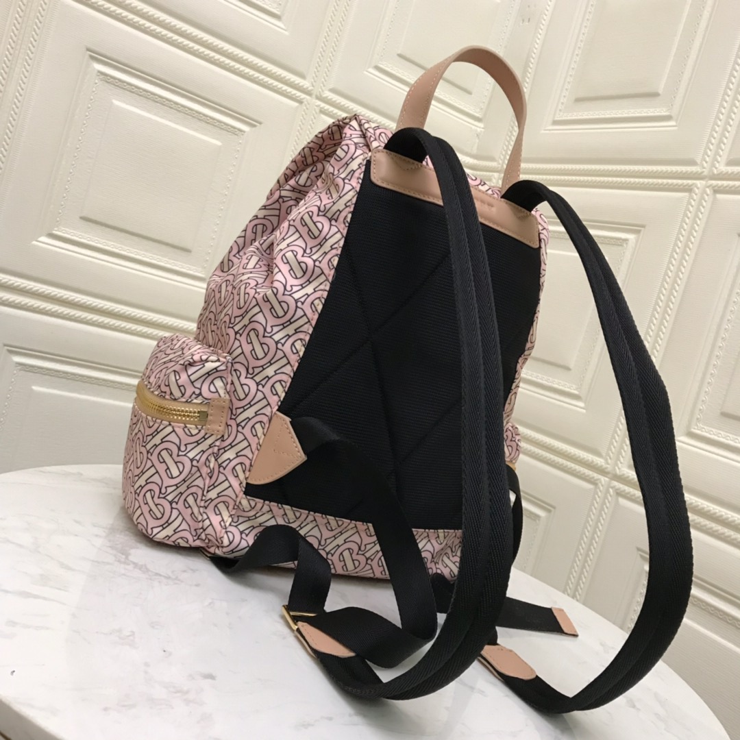 The Medium Rucksack in Monogram Print Nylon, BURBERRY BACKPACKS