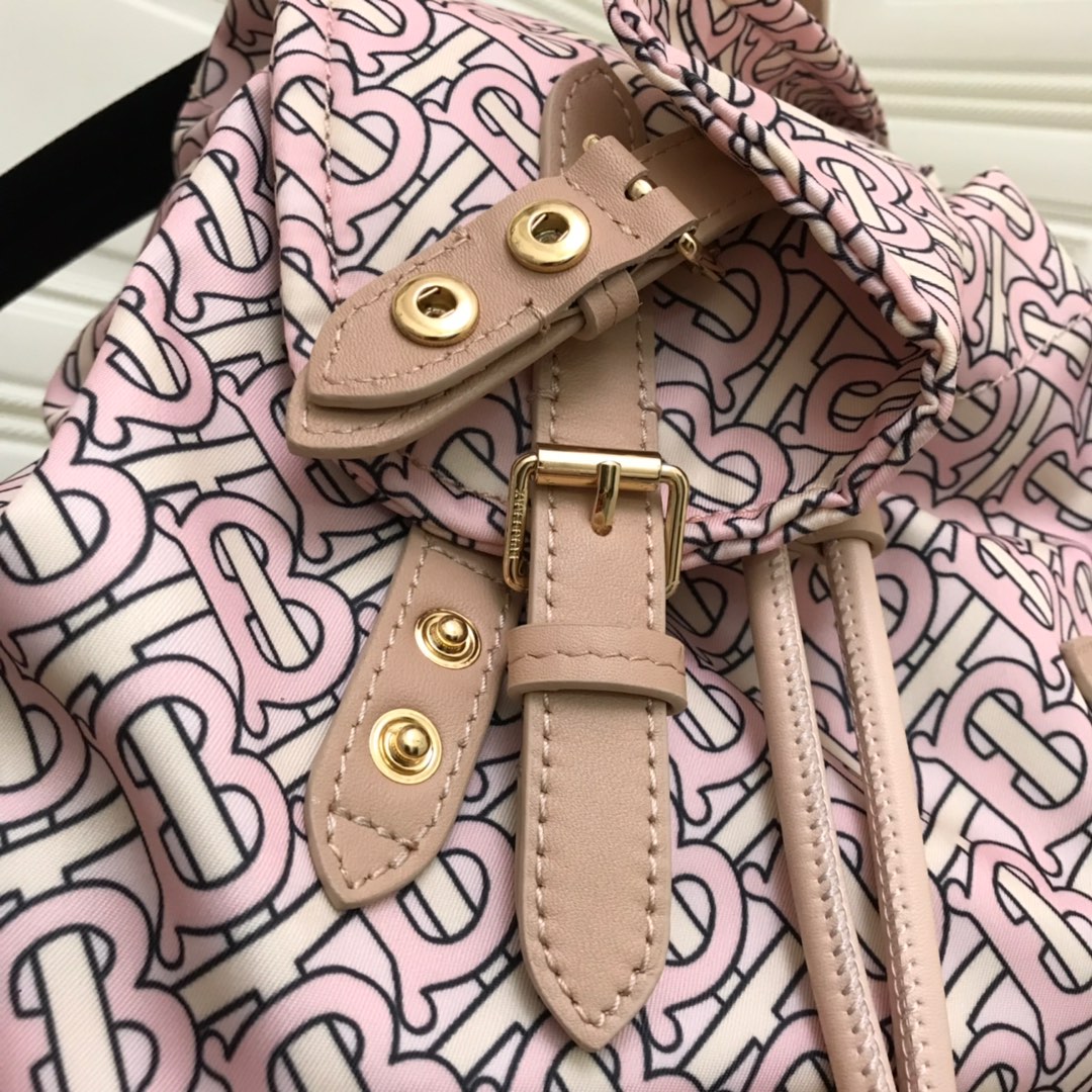The Medium Rucksack in Monogram Print Nylon, BURBERRY BACKPACKS