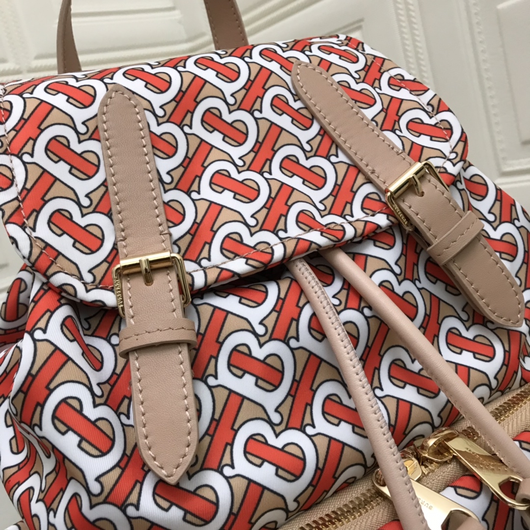 The Medium Rucksack in Monogram Print Nylon, BURBERRY BACKPACKS