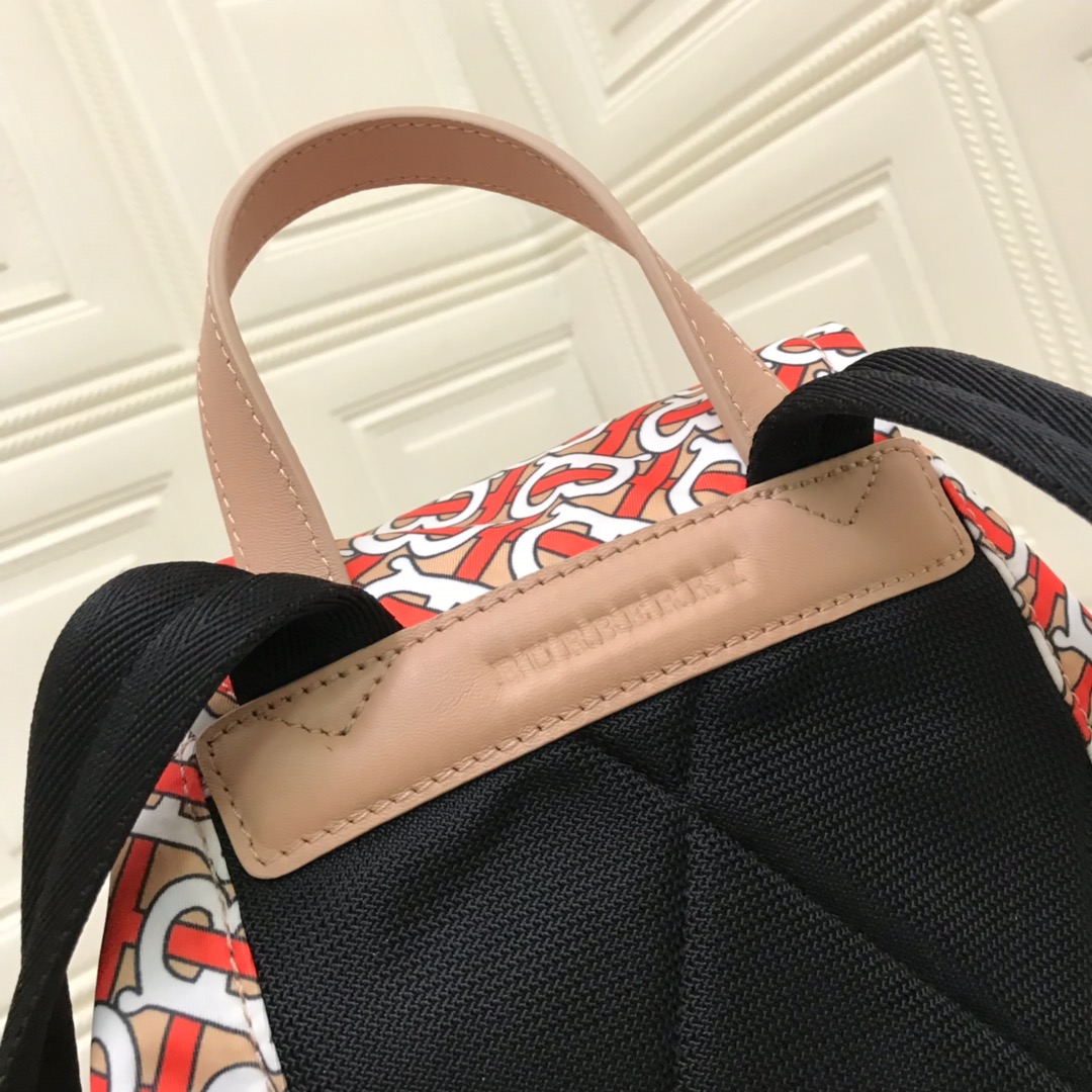 The Medium Rucksack in Monogram Print Nylon, BURBERRY BACKPACKS