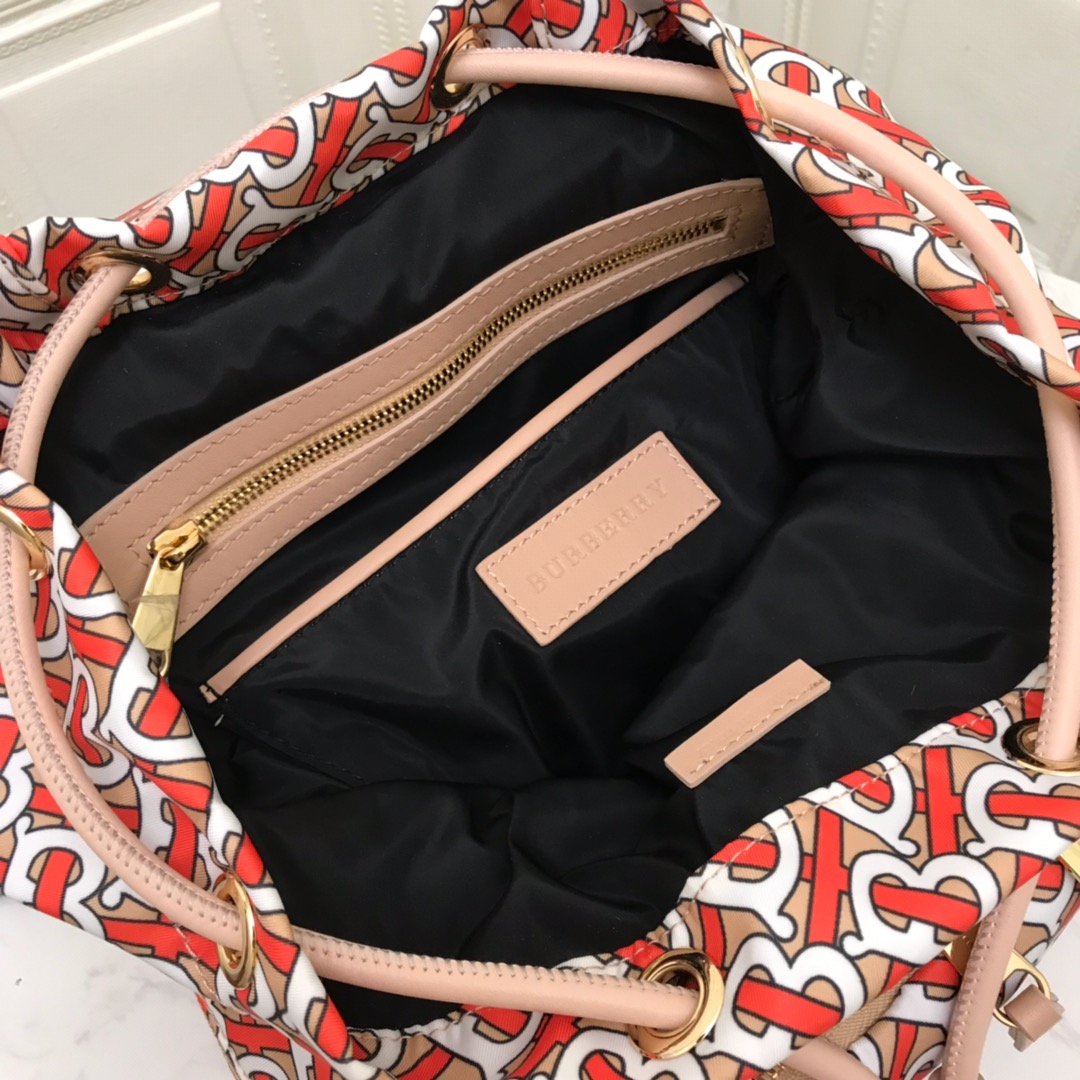 The Medium Rucksack in Monogram Print Nylon, BURBERRY BACKPACKS