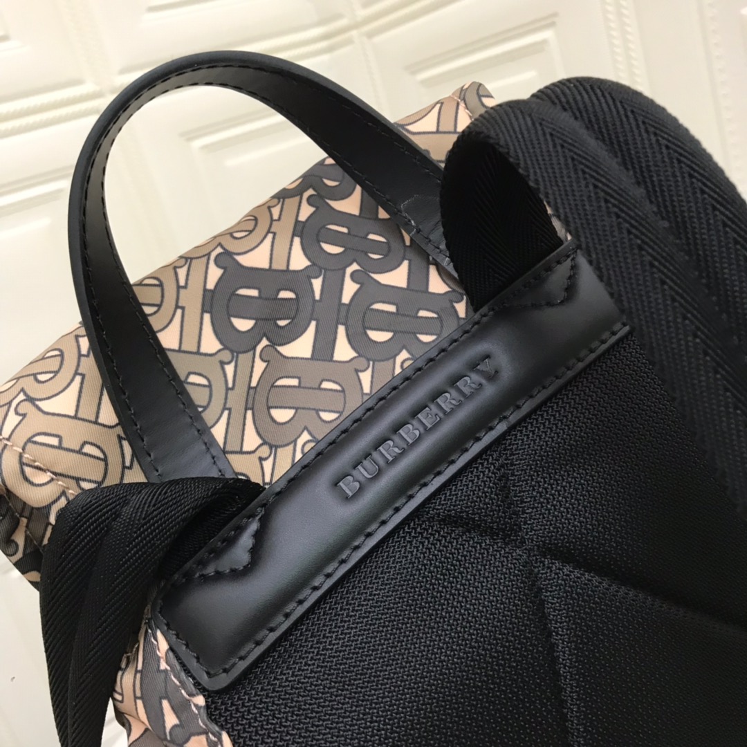 The Medium Rucksack in Monogram Print Nylon, BURBERRY BACKPACKS