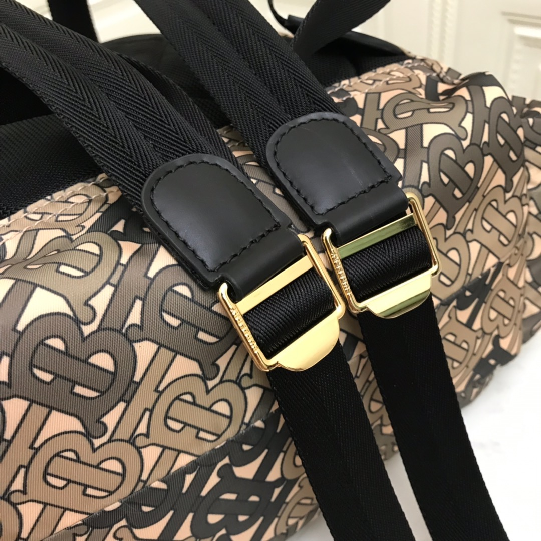 The Medium Rucksack in Monogram Print Nylon, BURBERRY BACKPACKS
