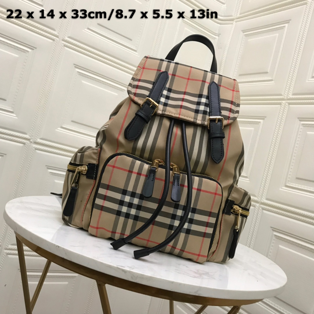 The Medium Rucksack in Vintage Check Nylon, BURBERRY BACKPACKS