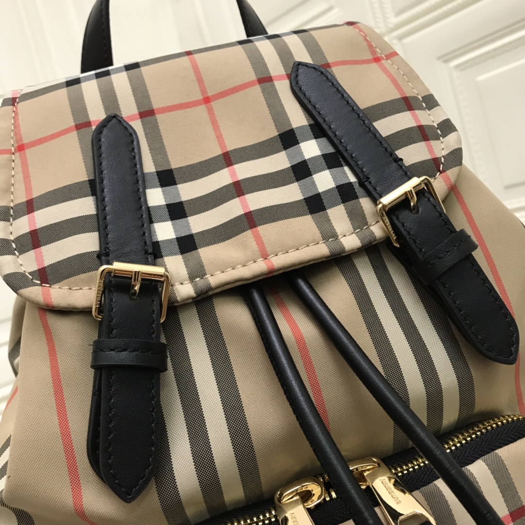 The Medium Rucksack in Vintage Check Nylon, BURBERRY BACKPACKS