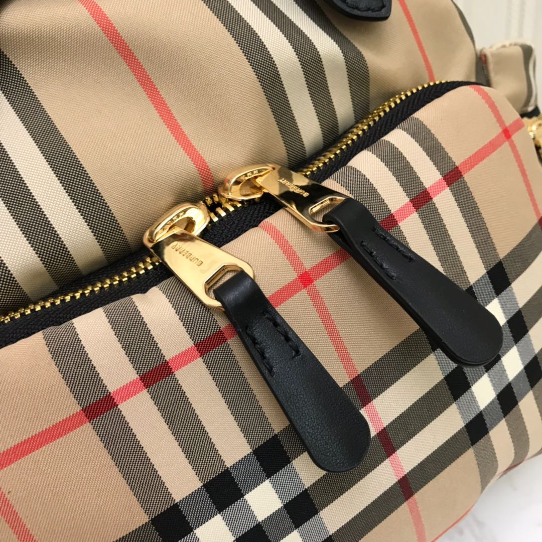 The Medium Rucksack in Vintage Check Nylon, BURBERRY BACKPACKS