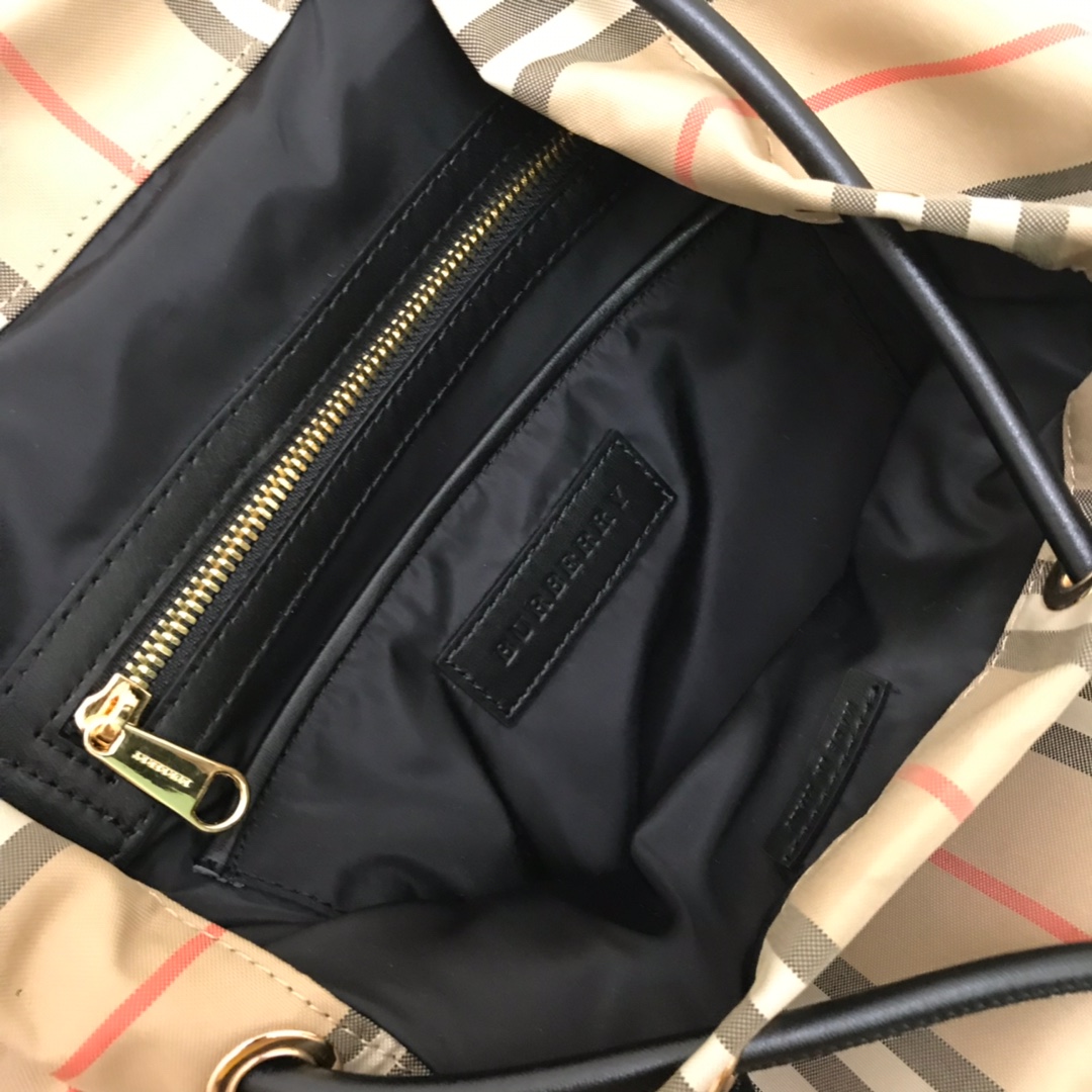 The Medium Rucksack in Vintage Check Nylon, BURBERRY BACKPACKS