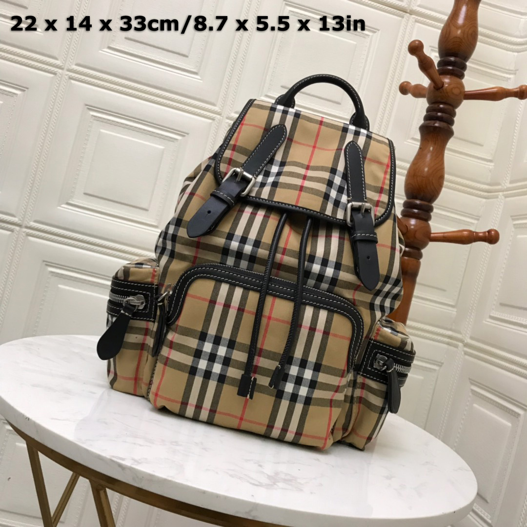 The Medium Rucksack in Vintage Check Nylon, BURBERRY BACKPACKS