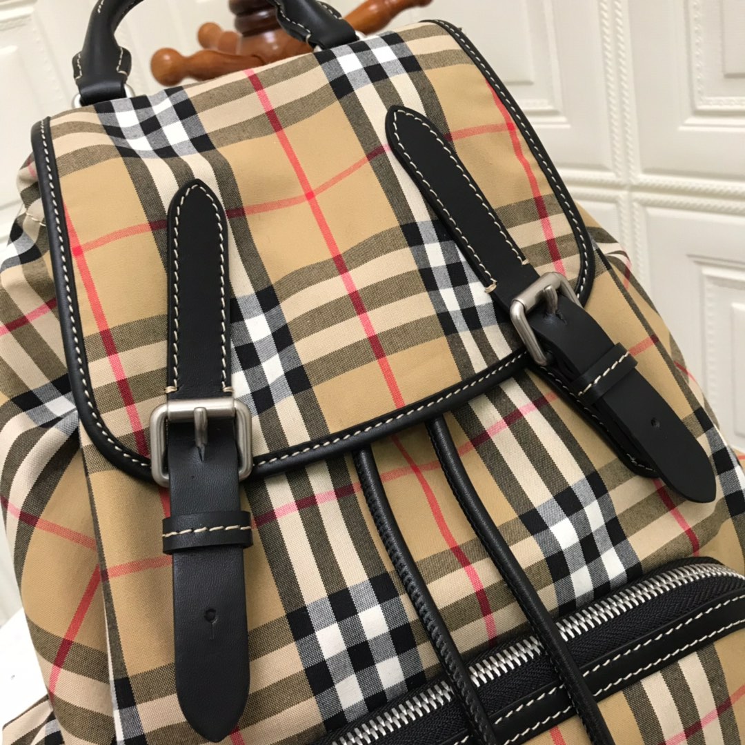 The Medium Rucksack in Vintage Check Nylon, BURBERRY BACKPACKS