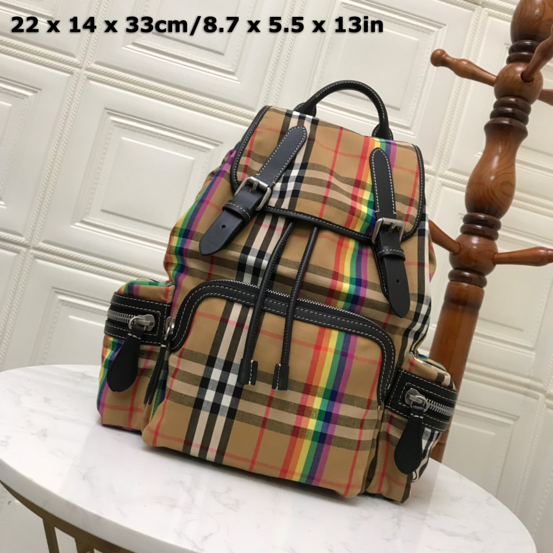 The Medium Rucksack in Vintage Check Nylon, BURBERRY BACKPACKS