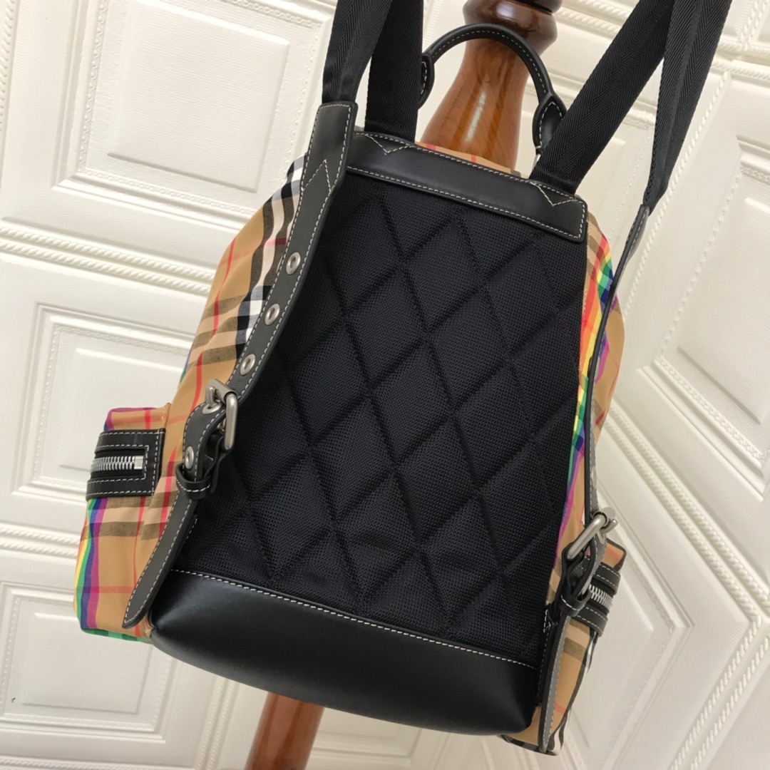 The Medium Rucksack in Vintage Check Nylon, BURBERRY BACKPACKS