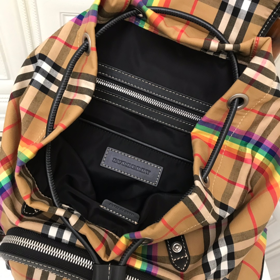 The Medium Rucksack in Vintage Check Nylon, BURBERRY BACKPACKS