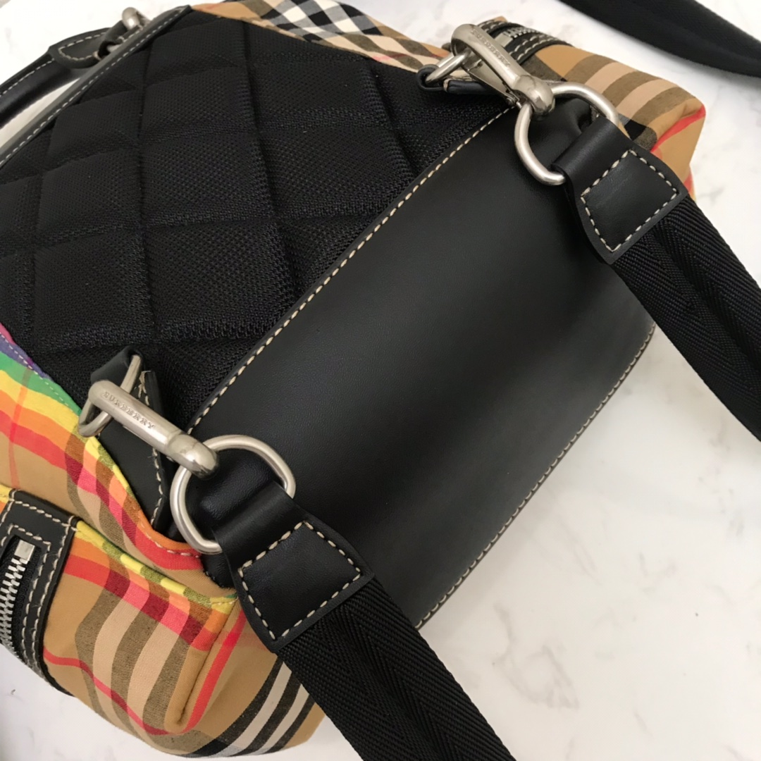 The Small Rucksack in Vintage Check and Leather, BURBERRY BACKPACKS
